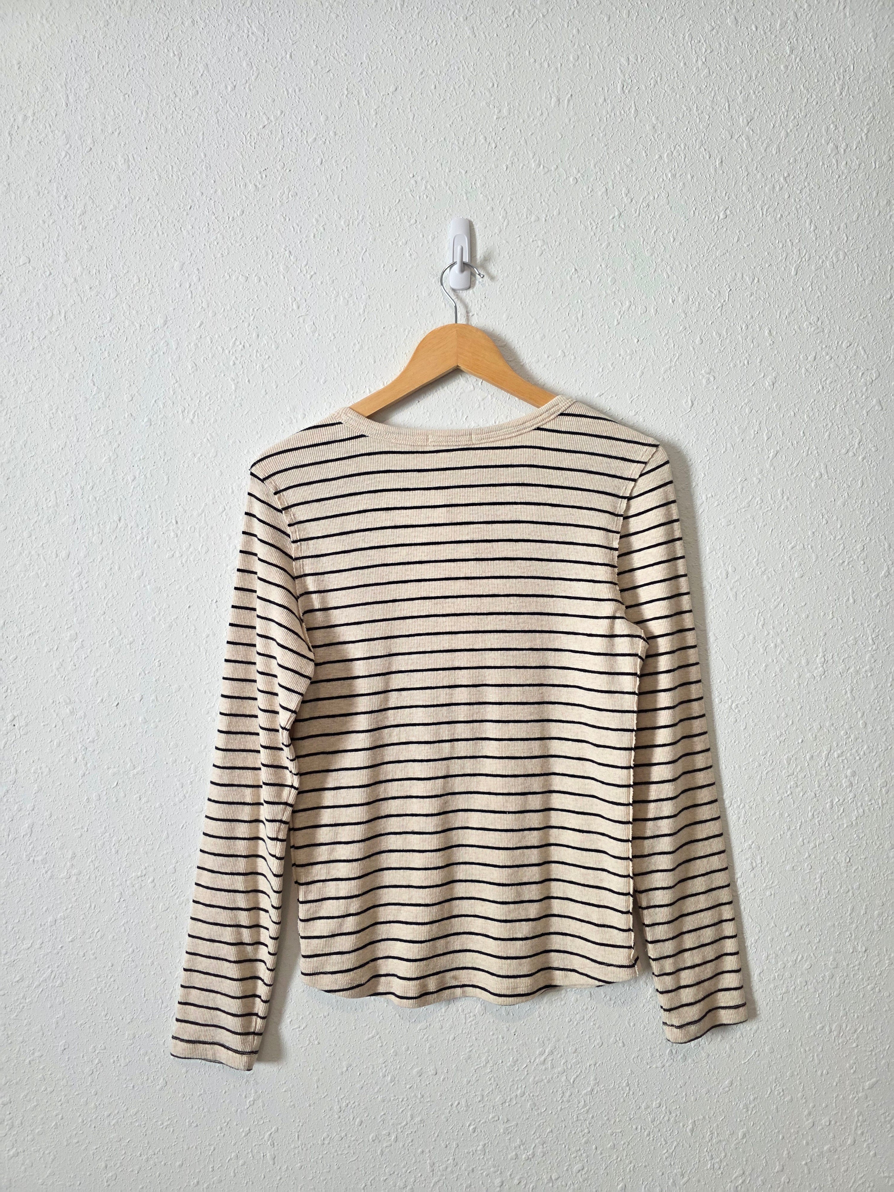 Z Supply Striped Henley Tee (L)