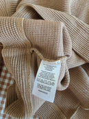Loft Brown Ribbed Henley Tee (L)