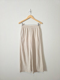 Roolee Cotton Linen Gingham Pants (S)