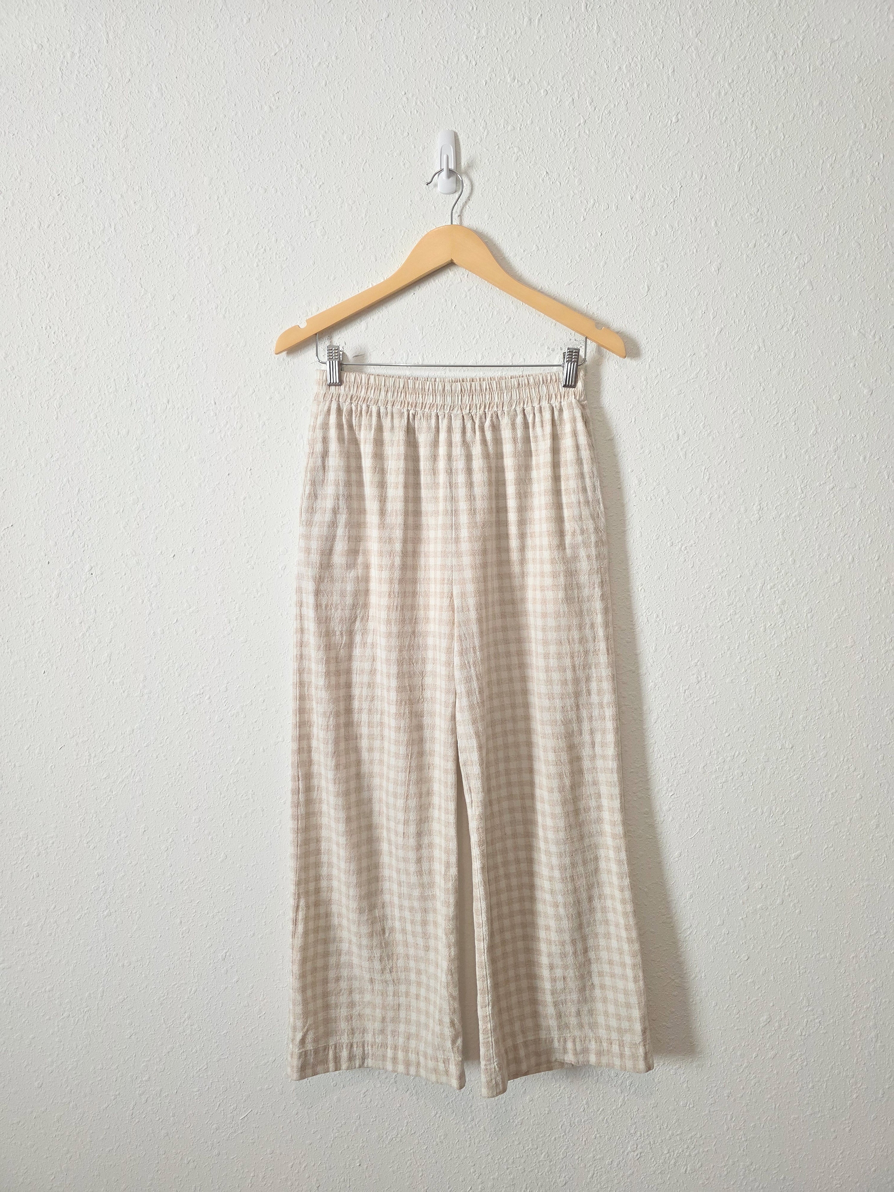 Roolee Cotton Linen Gingham Pants (S)