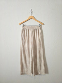Roolee Cotton Linen Gingham Pants (S)