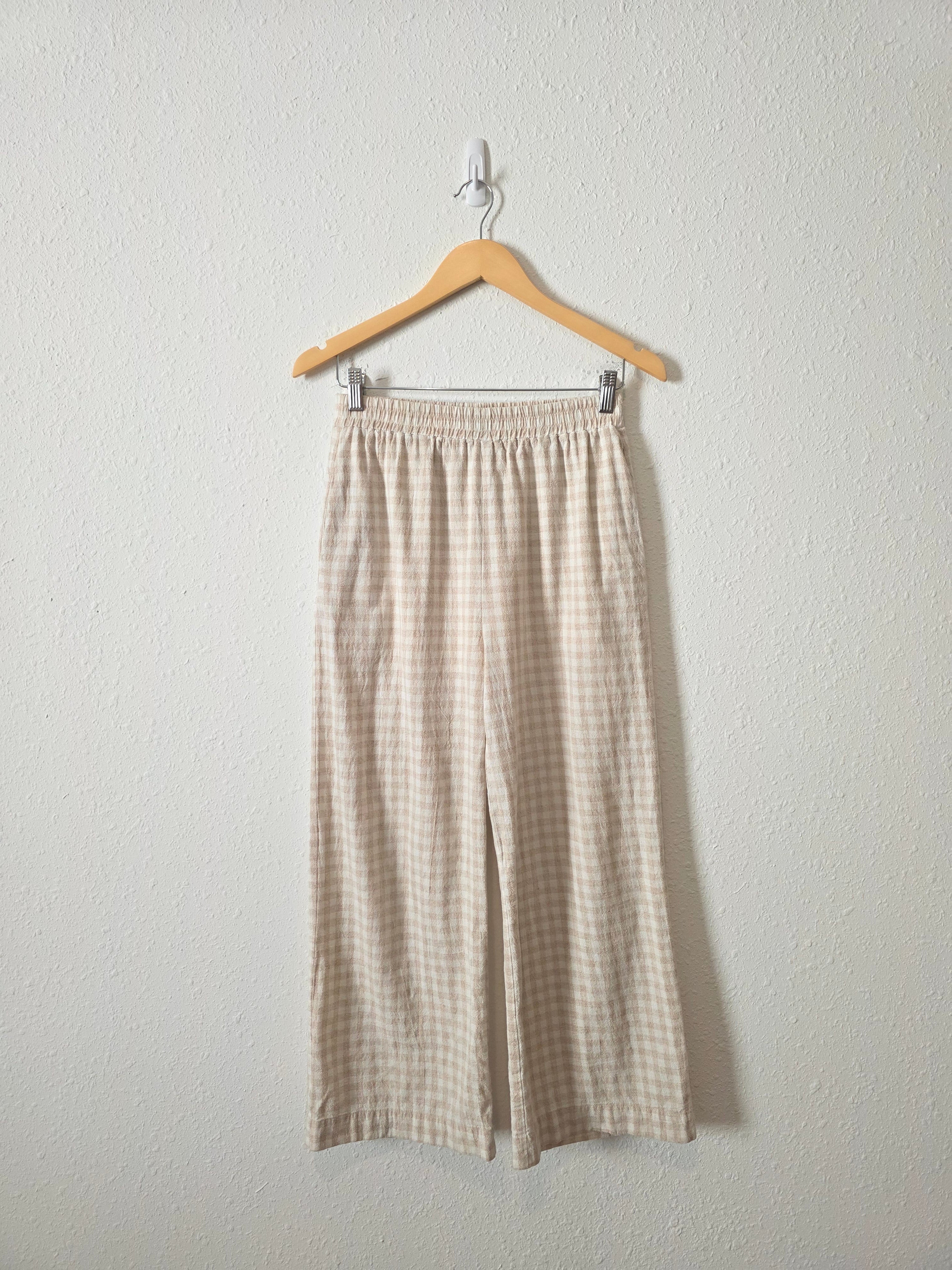 Roolee Cotton Linen Gingham Pants (S)