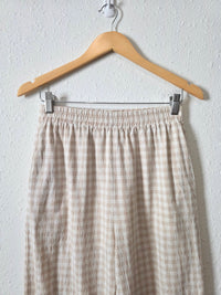 Roolee Cotton Linen Gingham Pants (S)