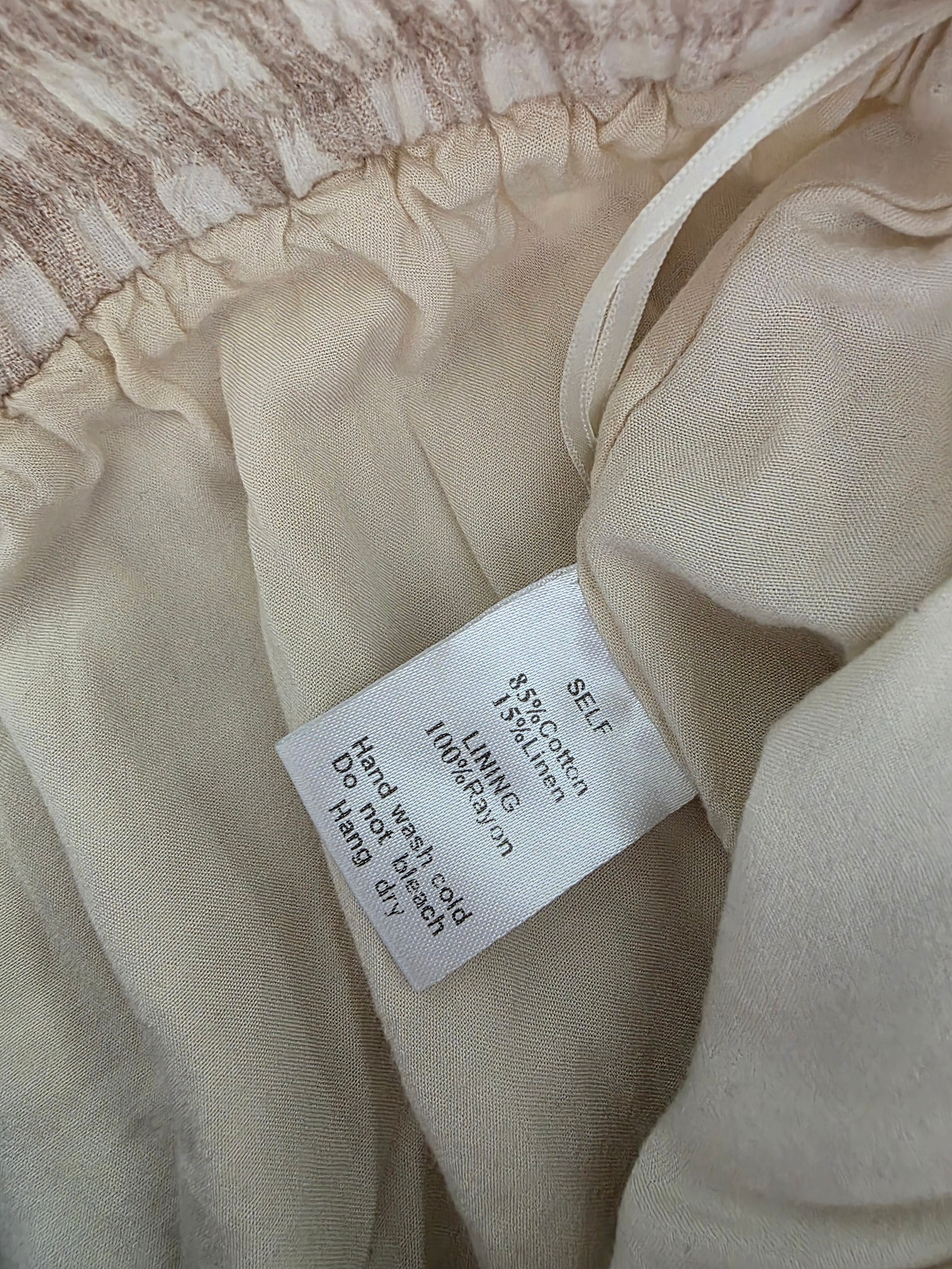 Roolee Cotton Linen Gingham Pants (S)