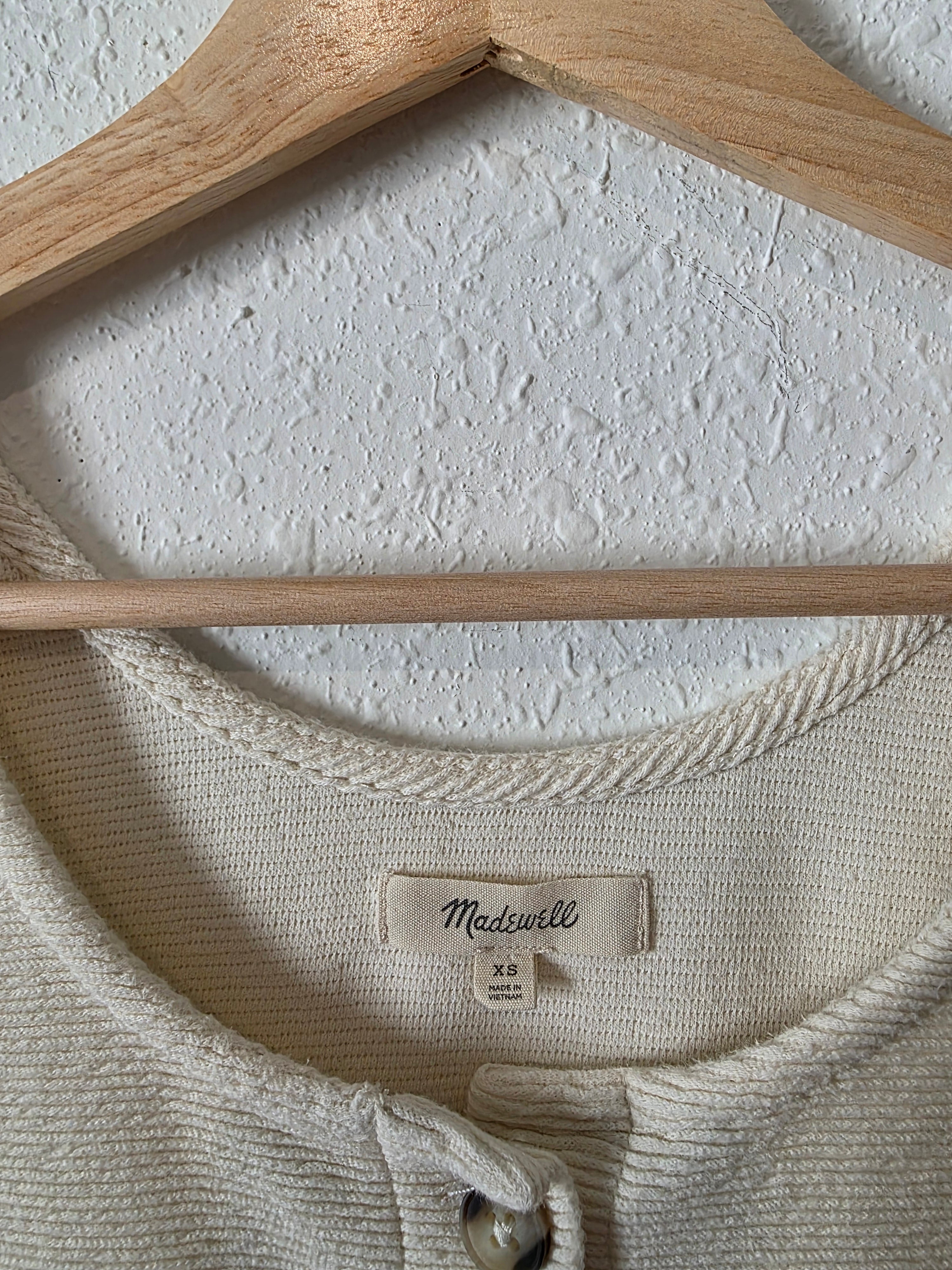 Madewell Cream Cotton Tank (XS)