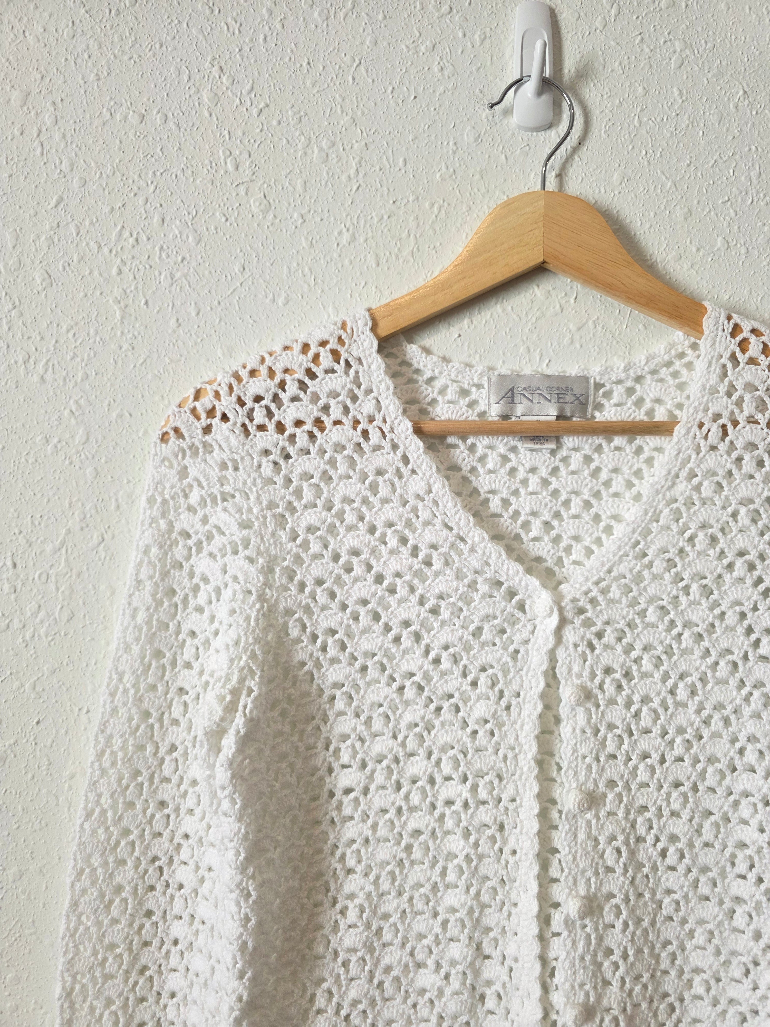 Vintage Crochet Knit Cardigan (XS/S)