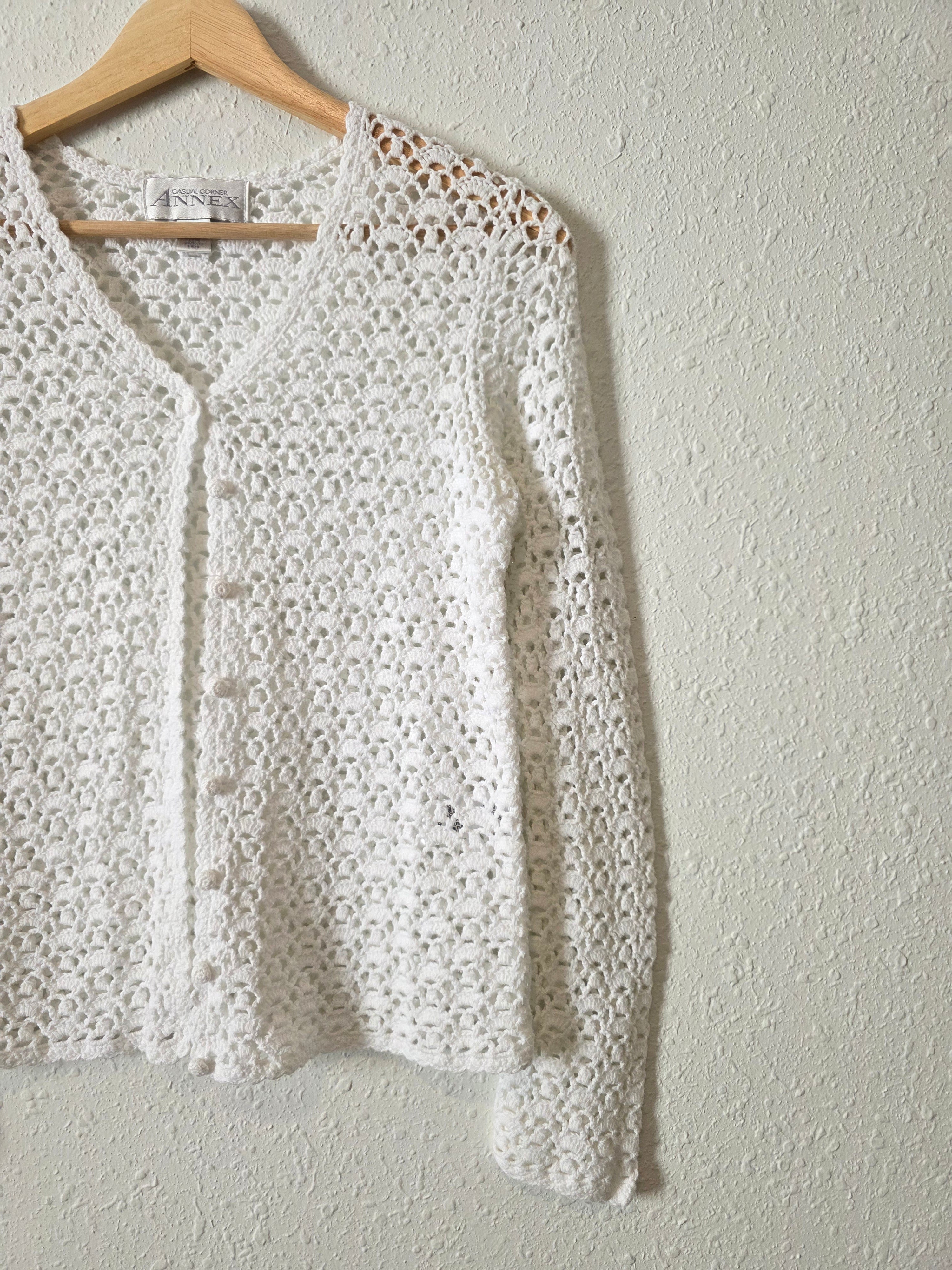 Vintage Crochet Knit Cardigan (XS/S)