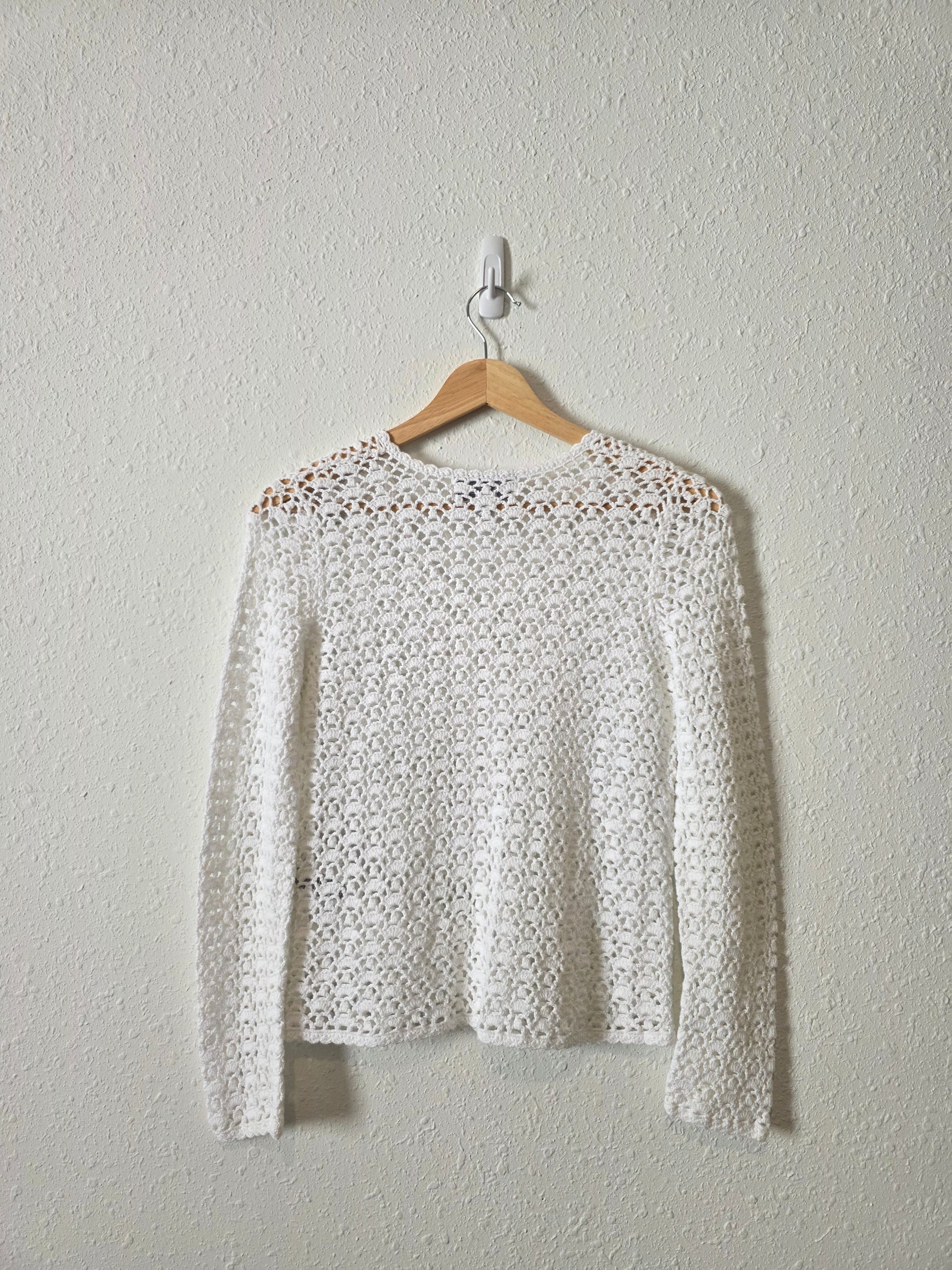 Vintage Crochet Knit Cardigan (XS/S)