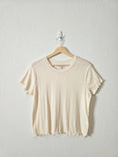 Toad & Co Pointelle Crewneck Tee (S)