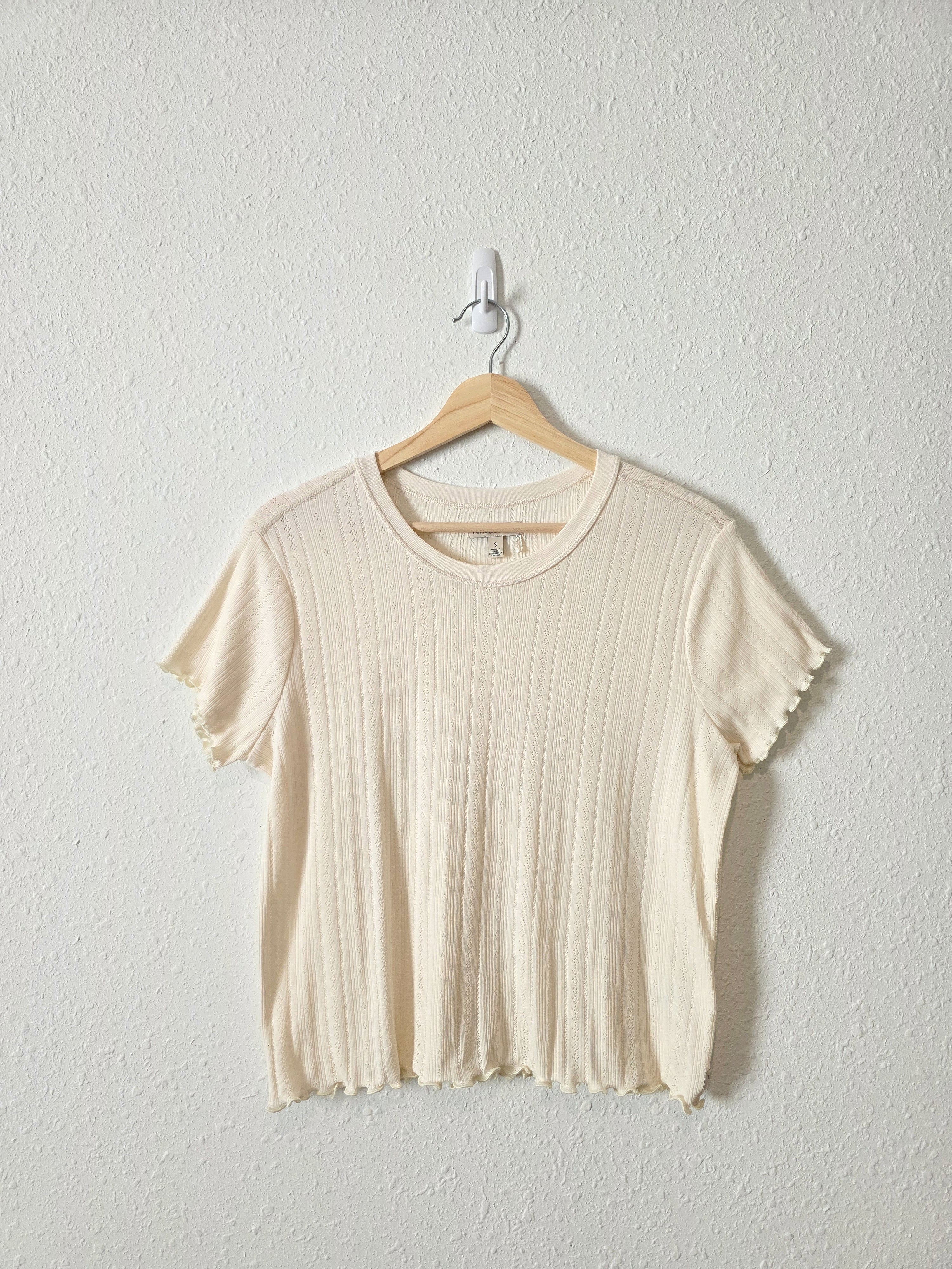 Toad & Co Pointelle Crewneck Tee (S)