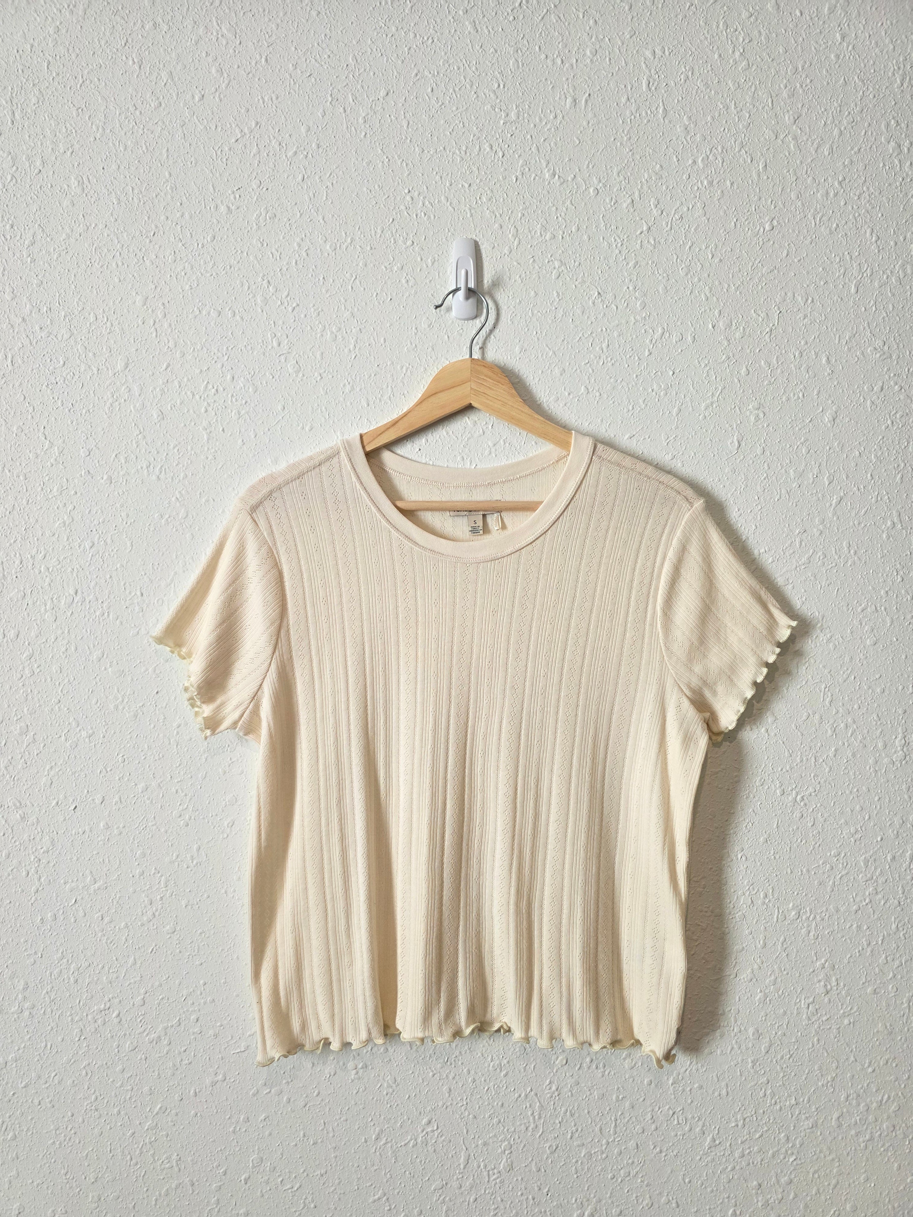 Toad & Co Pointelle Crewneck Tee (S)