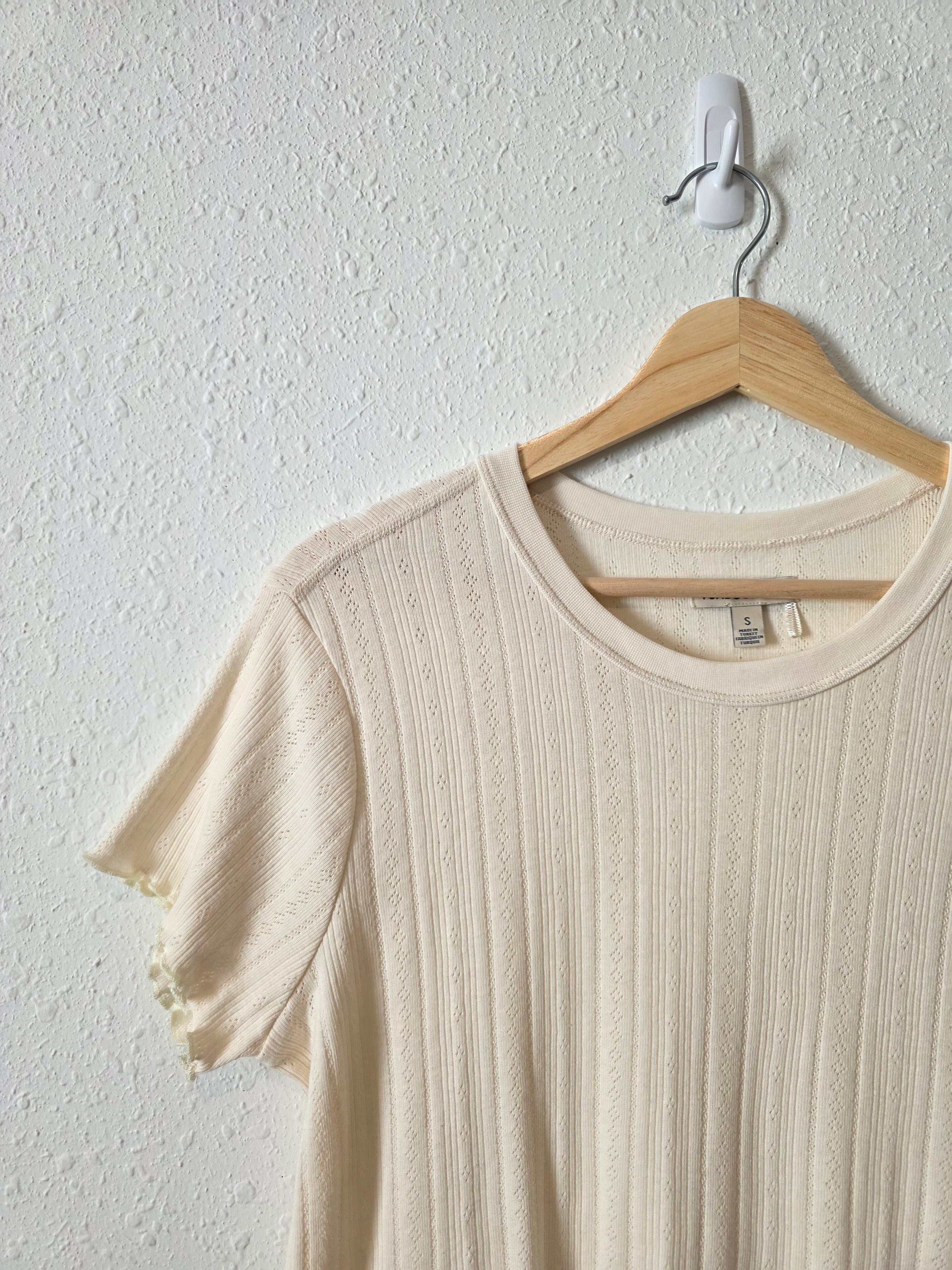 Toad & Co Pointelle Crewneck Tee (S)