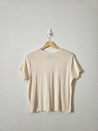 Toad & Co Pointelle Crewneck Tee (S)