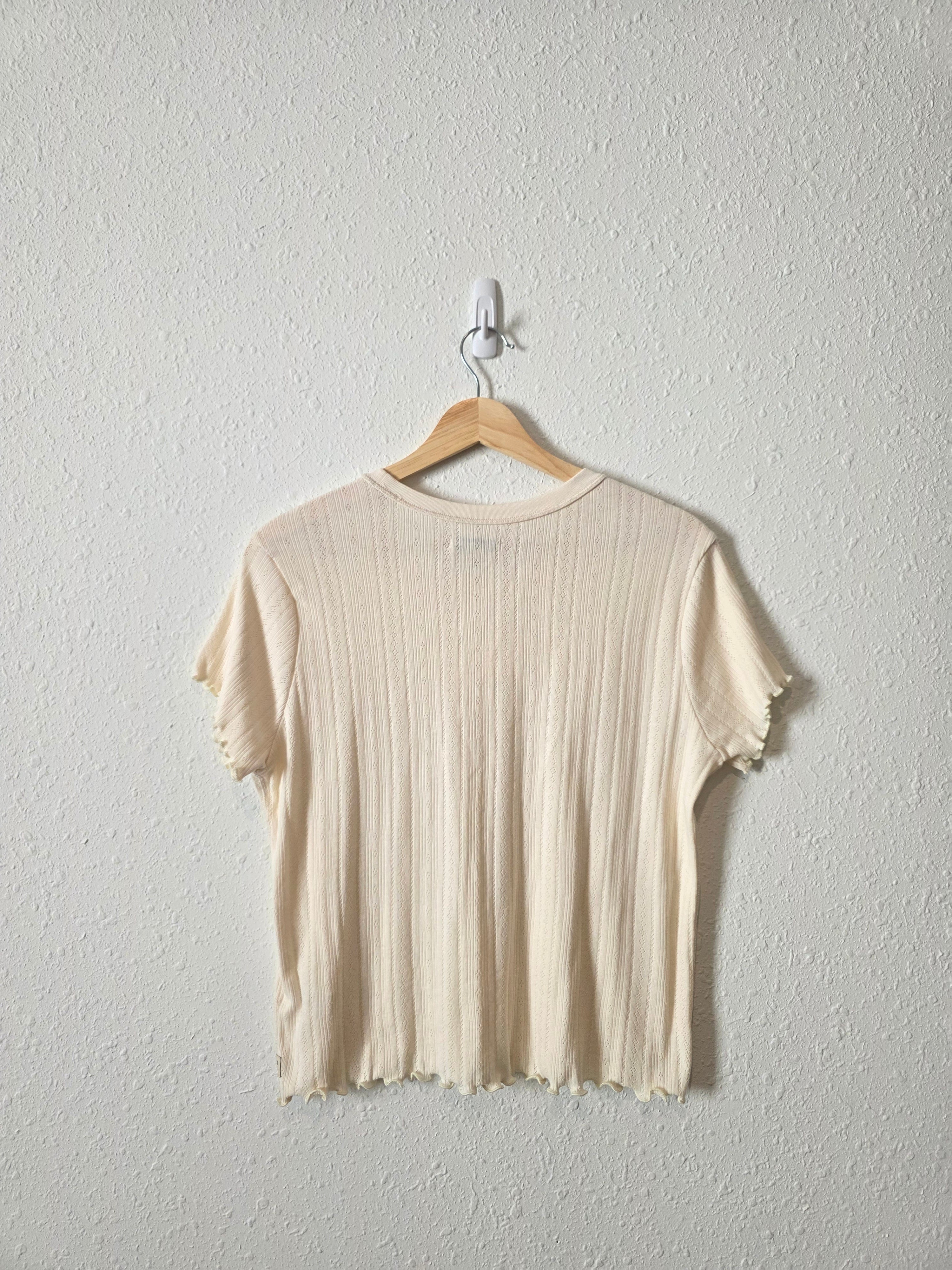 Toad & Co Pointelle Crewneck Tee (S)