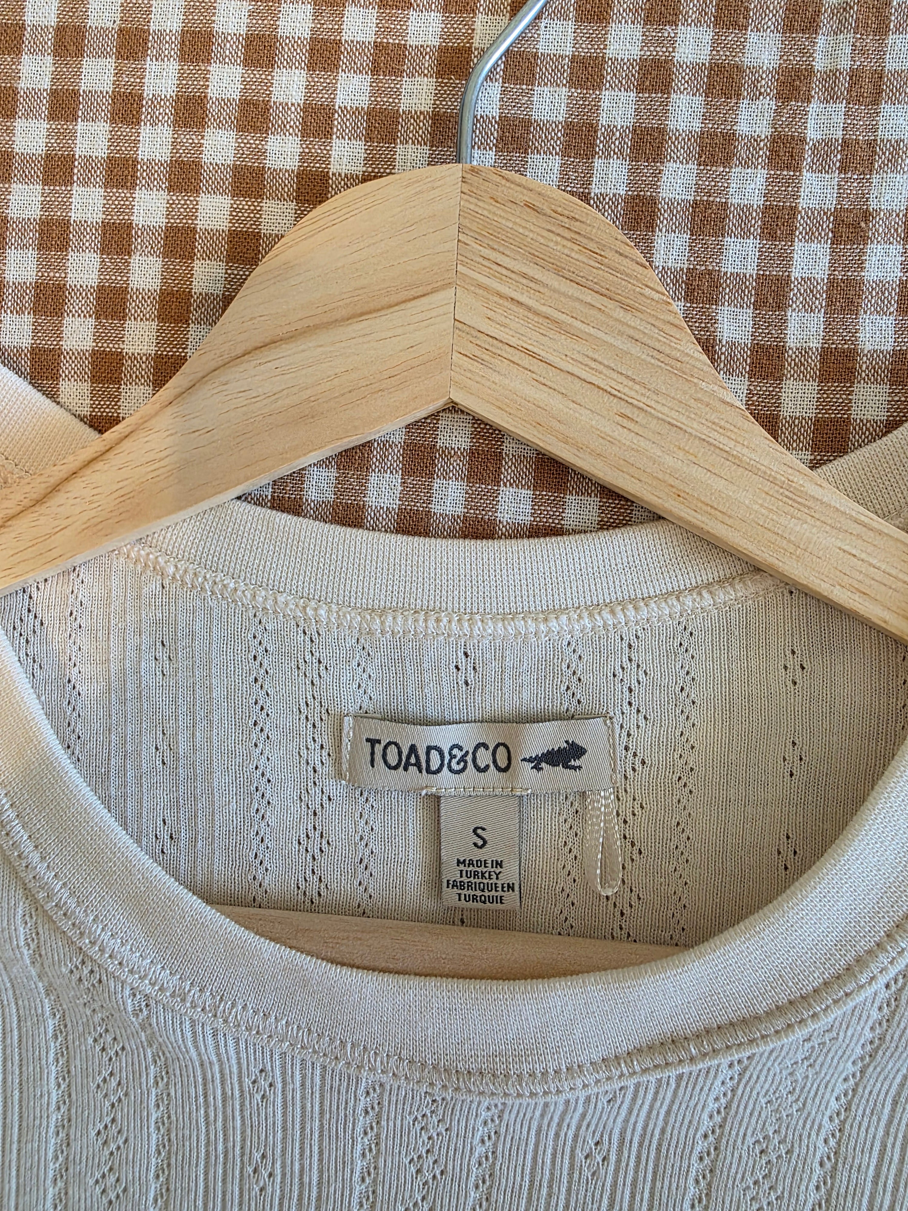 Toad & Co Pointelle Crewneck Tee (S)
