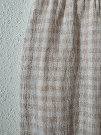 Roolee Cotton Linen Gingham Pants (S)