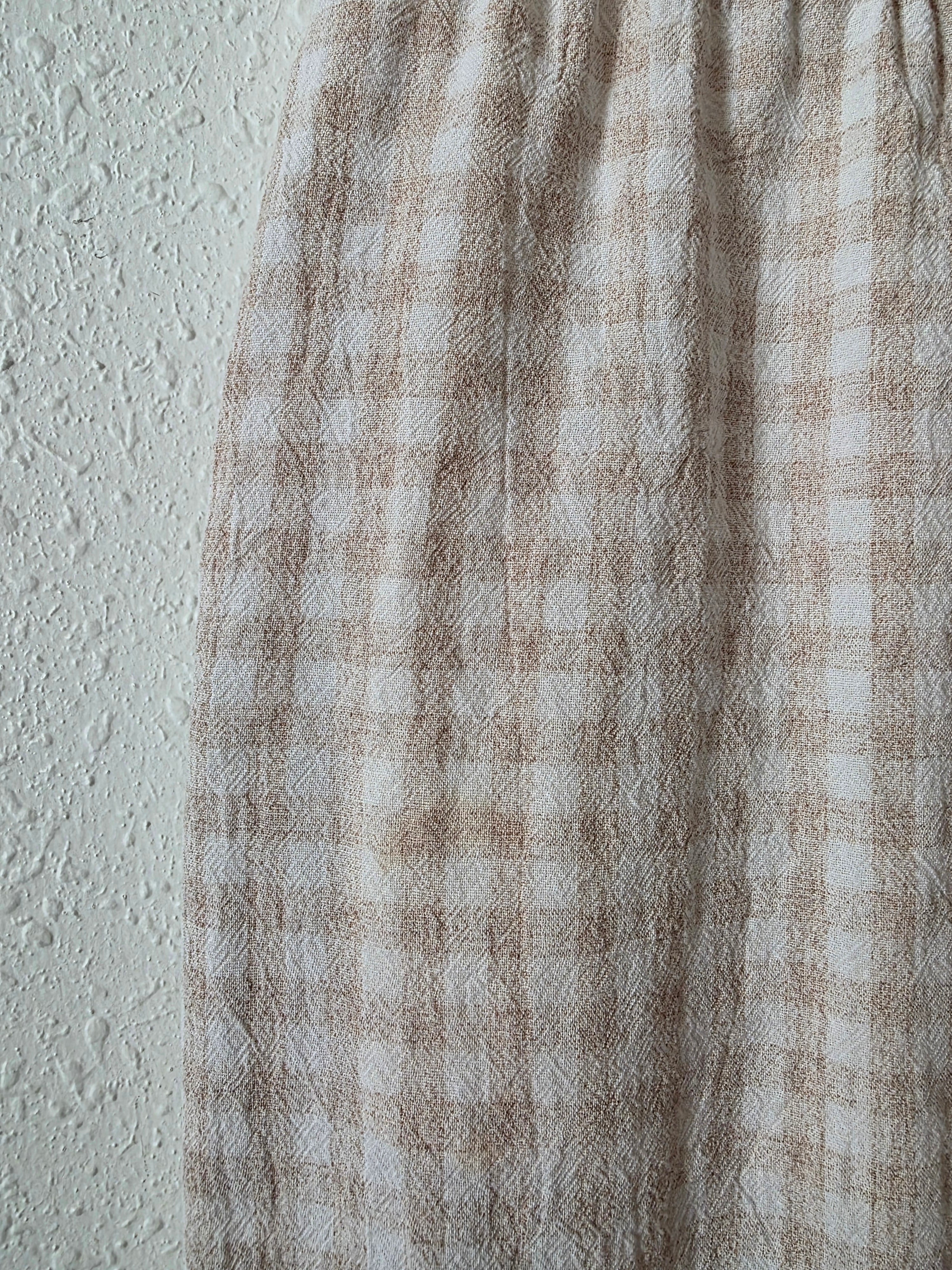 Roolee Cotton Linen Gingham Pants (S)