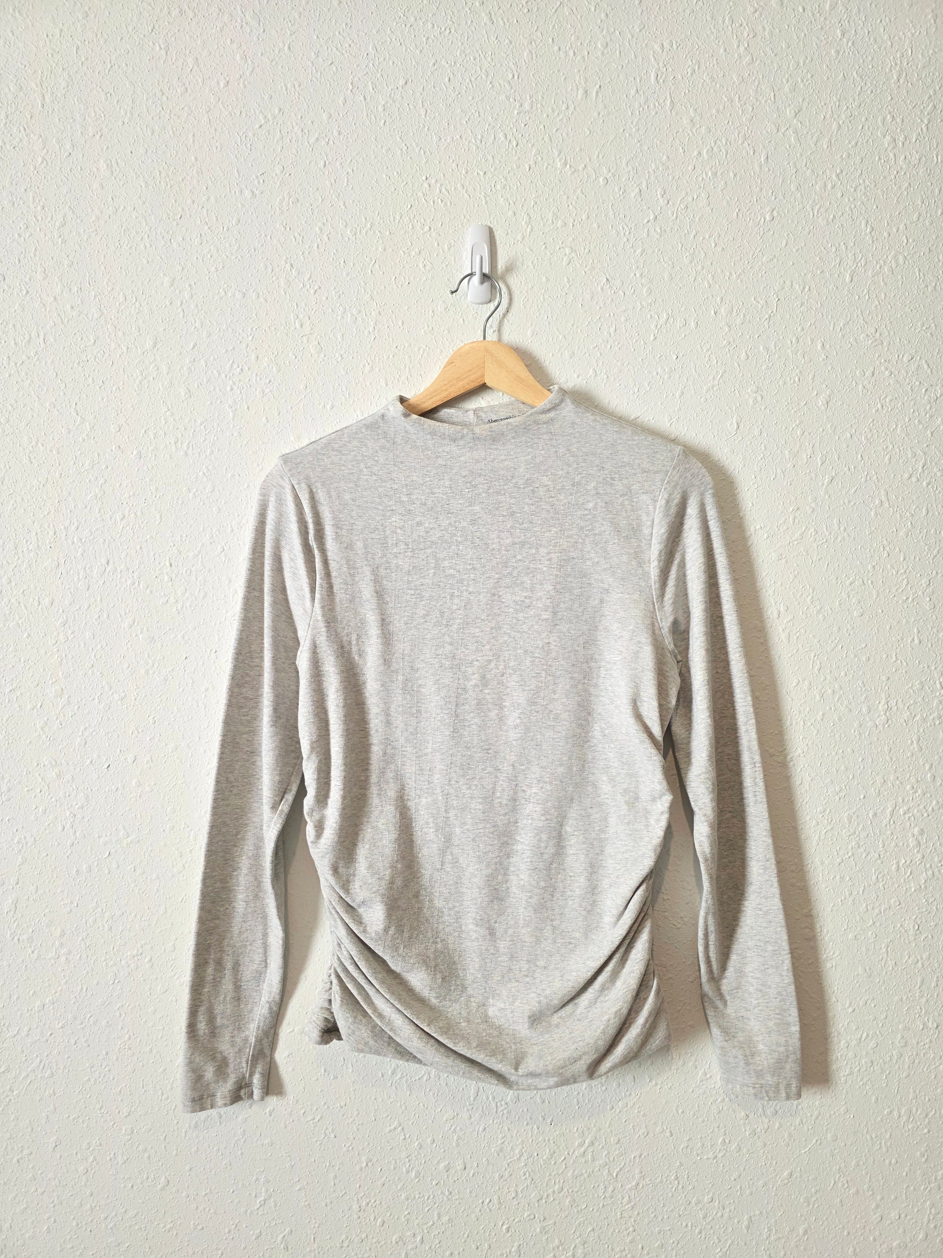 Abercrombie Gray Mock Neck Top (L)