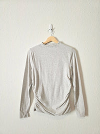 Abercrombie Gray Mock Neck Top (L)