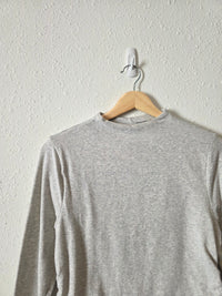 Abercrombie Gray Mock Neck Top (L)