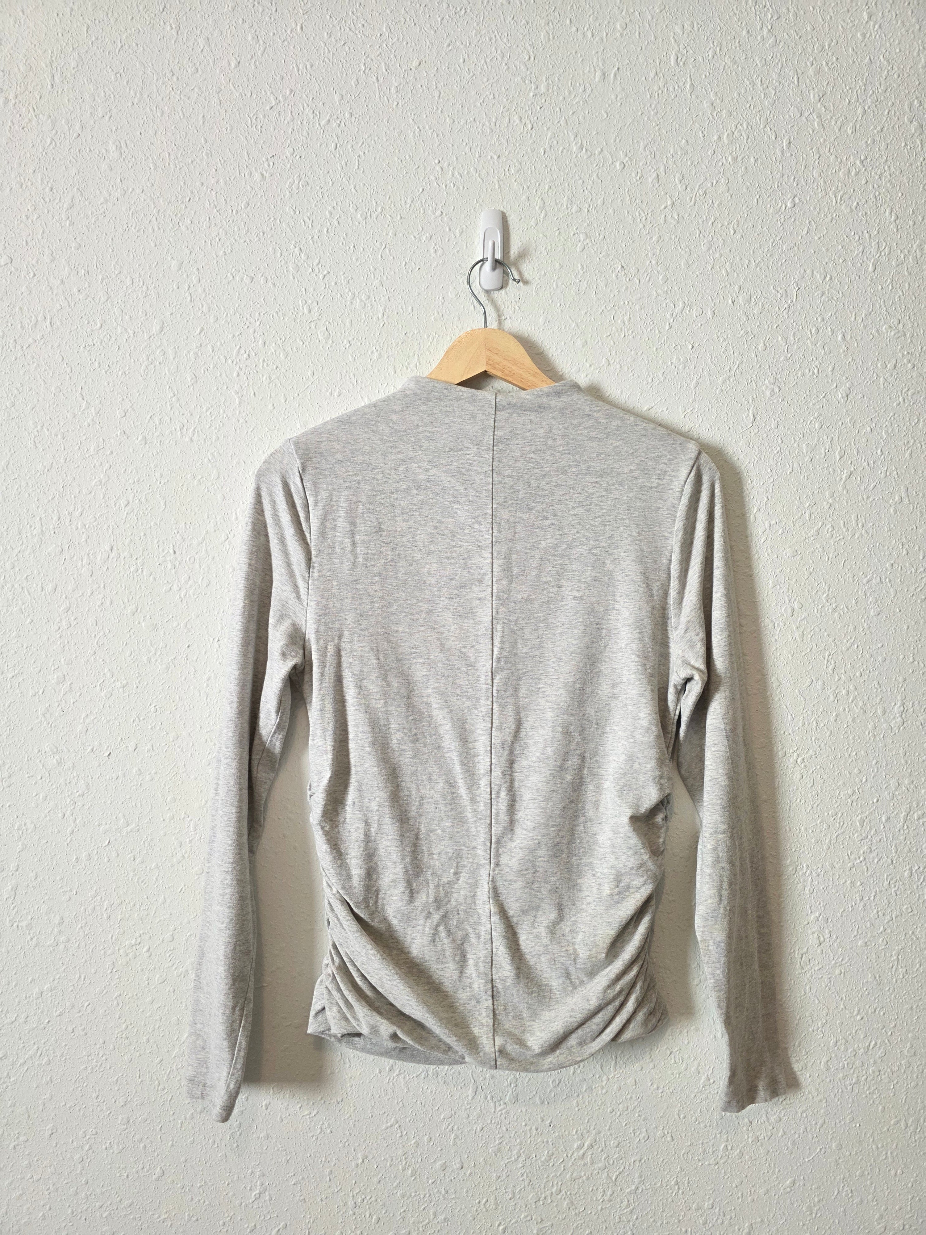 Abercrombie Gray Mock Neck Top (L)