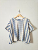 Oversized Striped Knit Tee (S)