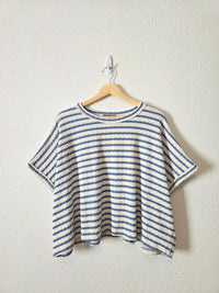 Oversized Striped Knit Tee (S)