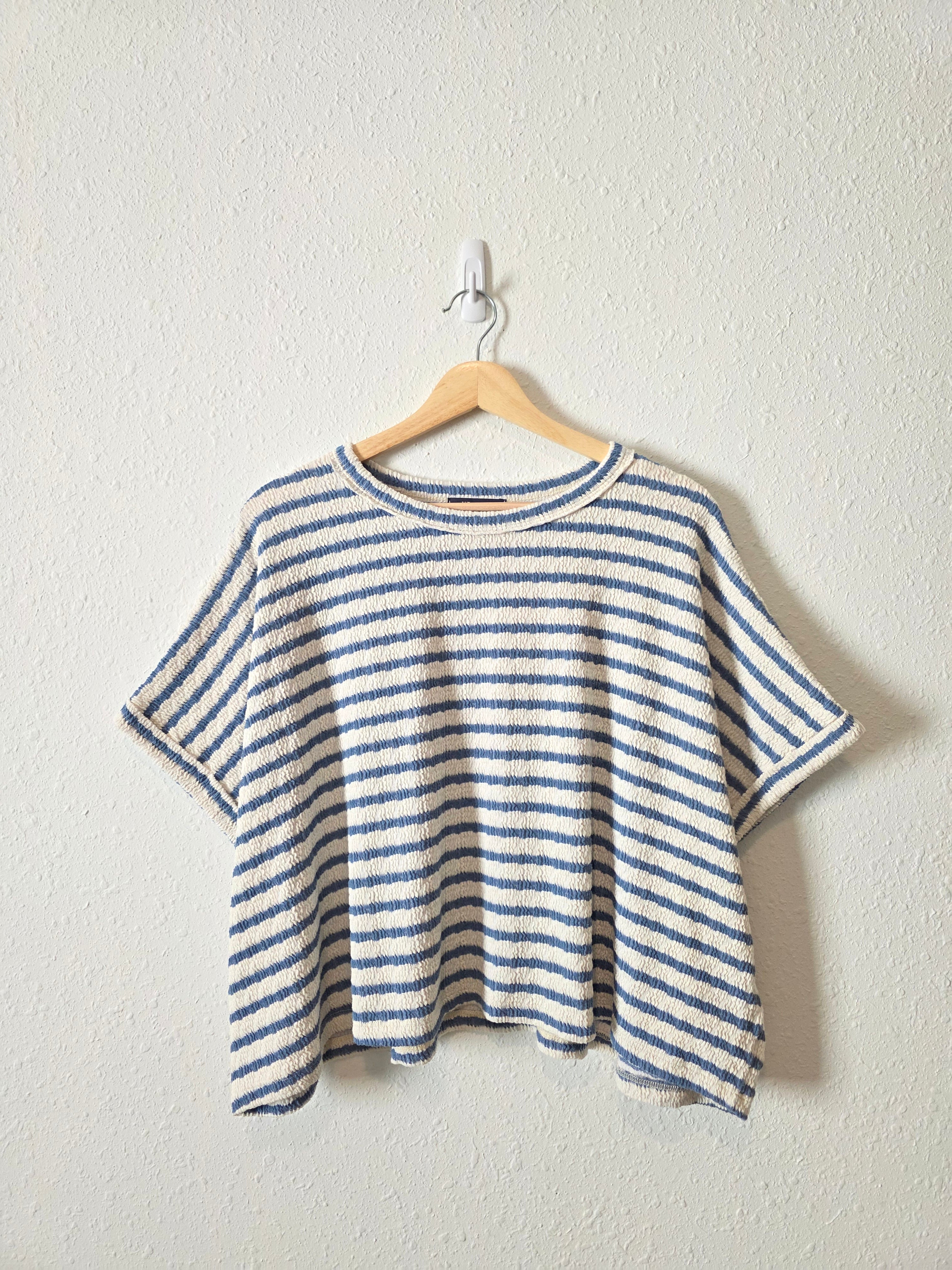 Oversized Striped Knit Tee (S)