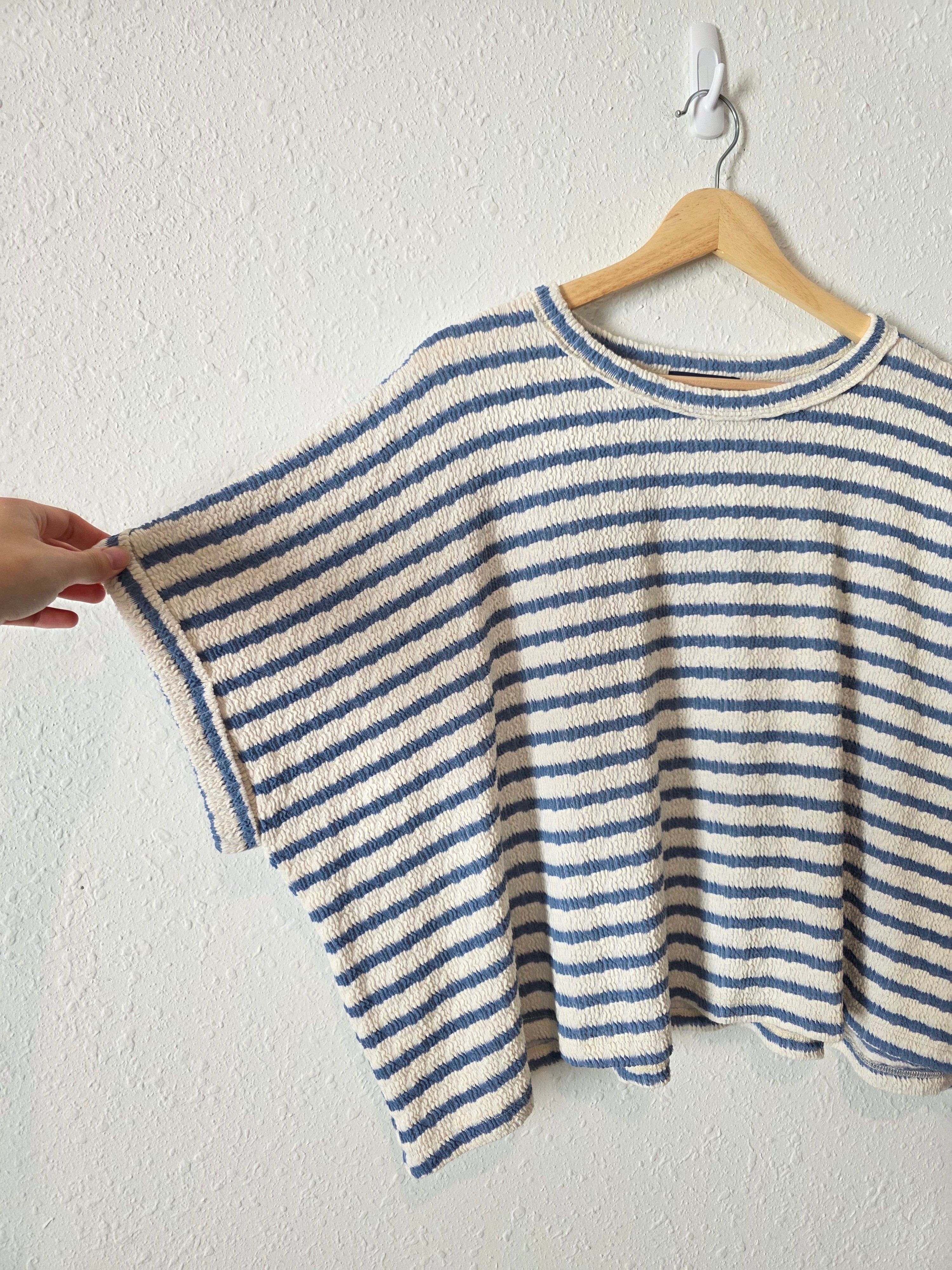 Oversized Striped Knit Tee (S)