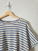 Oversized Striped Knit Tee (S)