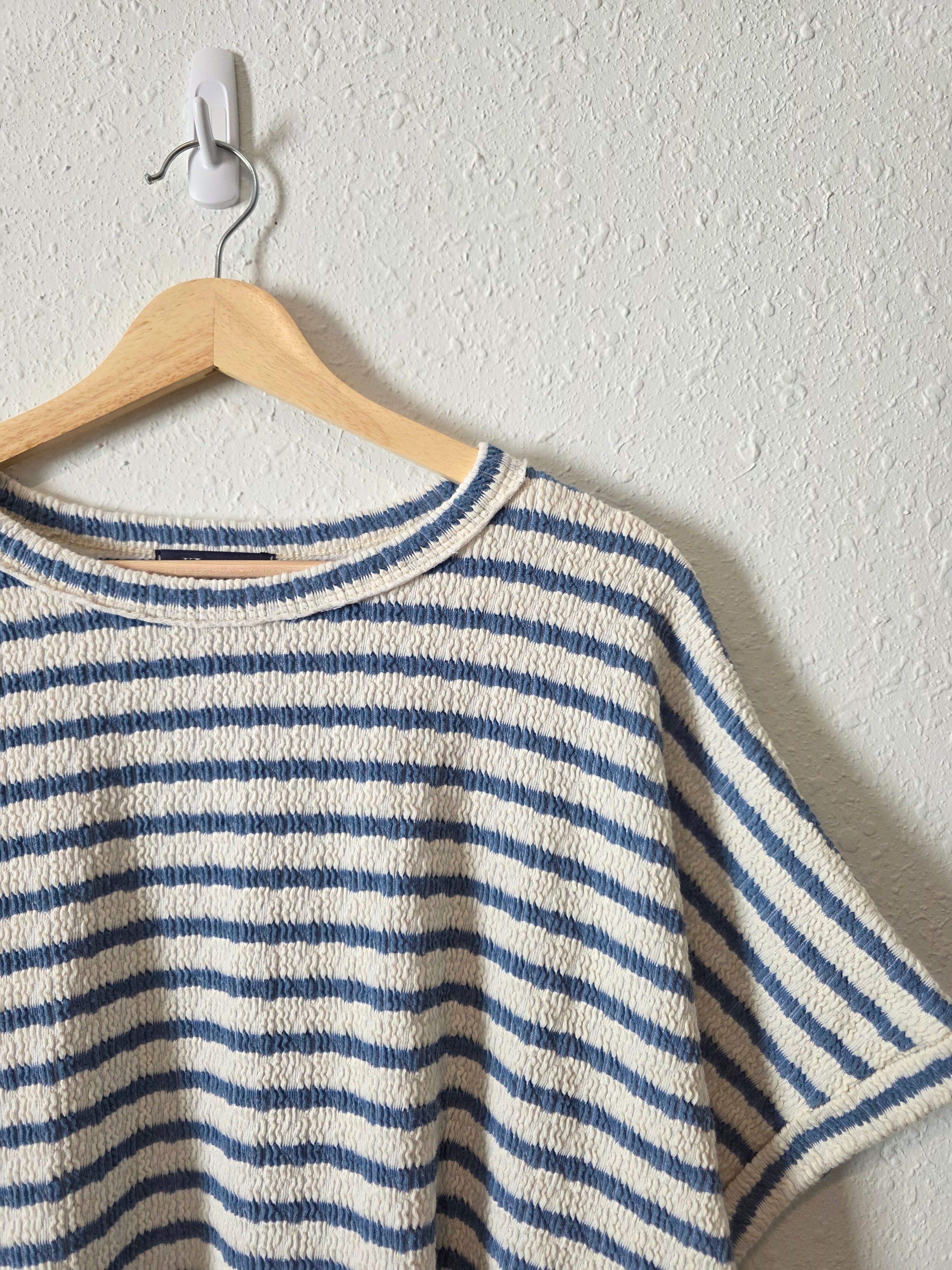 Oversized Striped Knit Tee (S)