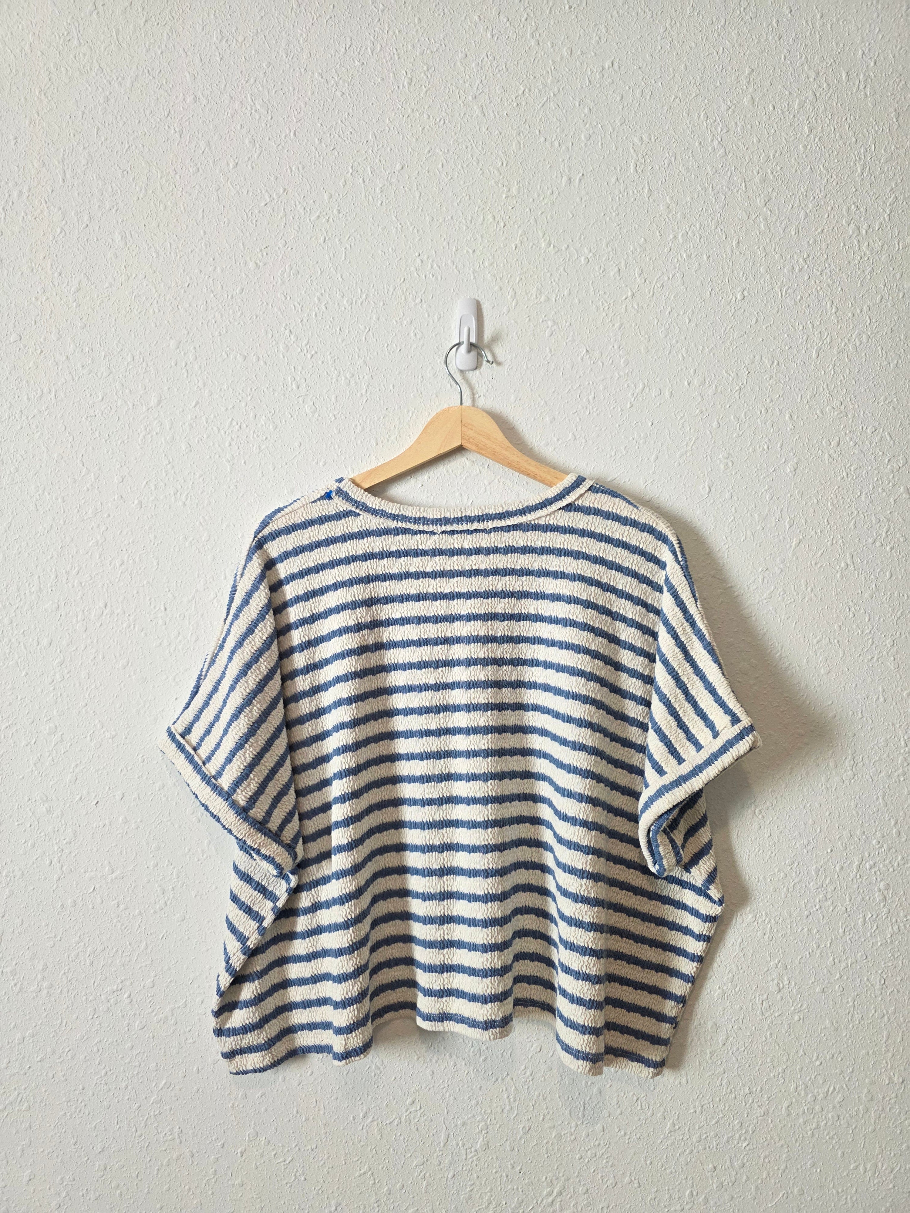 Oversized Striped Knit Tee (S)