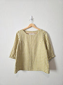 NPL Green Gingham Relaxed Top (S/M)