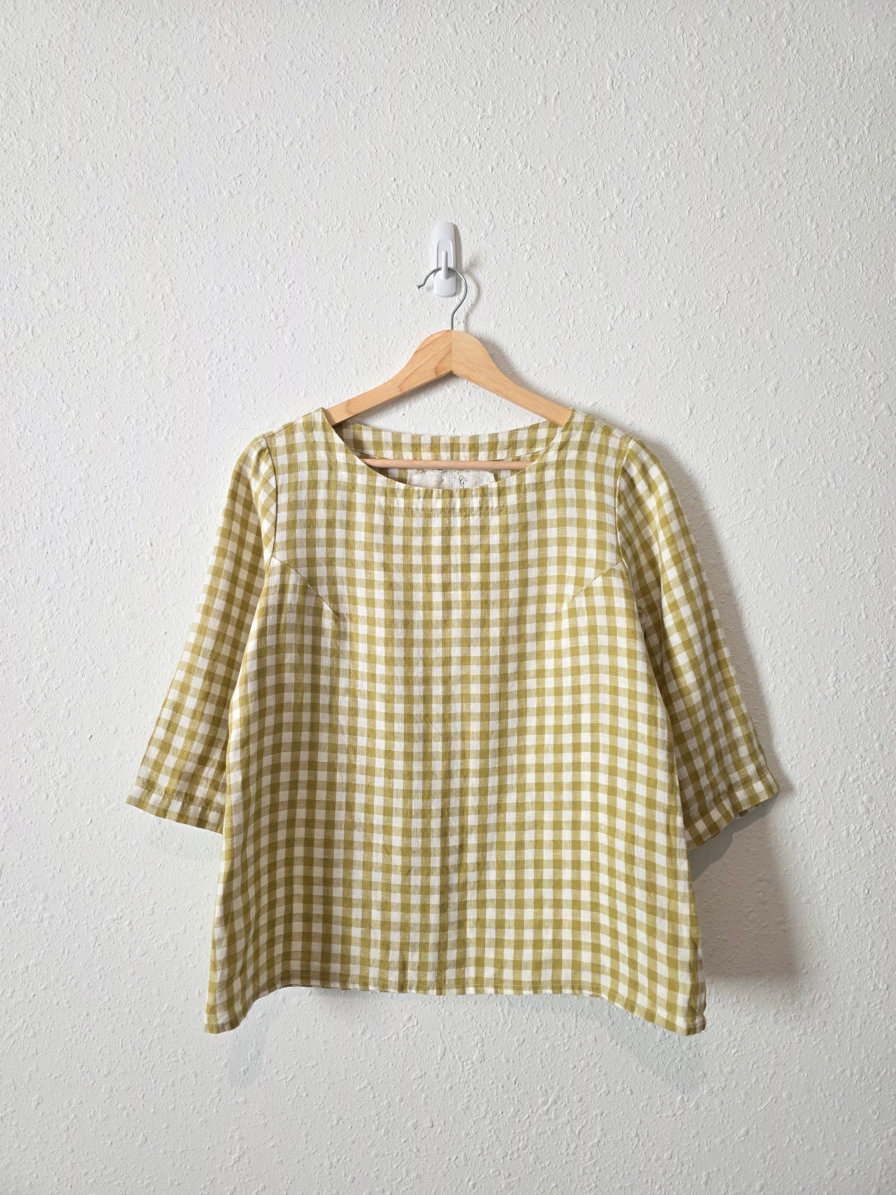 NPL Green Gingham Relaxed Top (S/M)