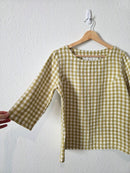 NPL Green Gingham Relaxed Top (S/M)