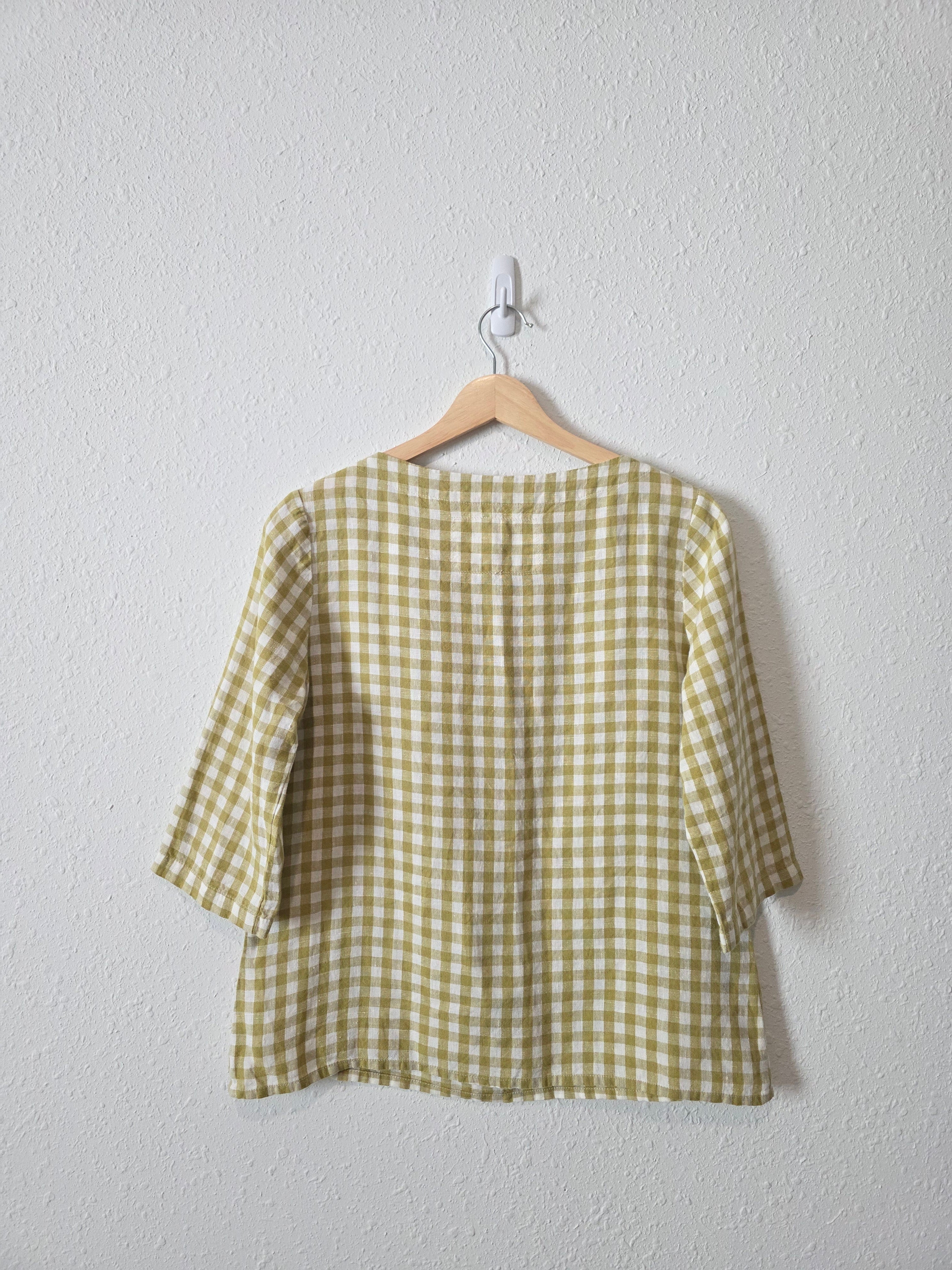 NPL Green Gingham Relaxed Top (S/M)