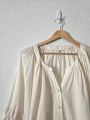 Aerie Puff Sleeve Crochet Top (XL)