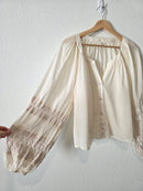Aerie Puff Sleeve Crochet Top (XL)
