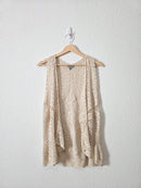 Crochet Knit Open Front Top (S)