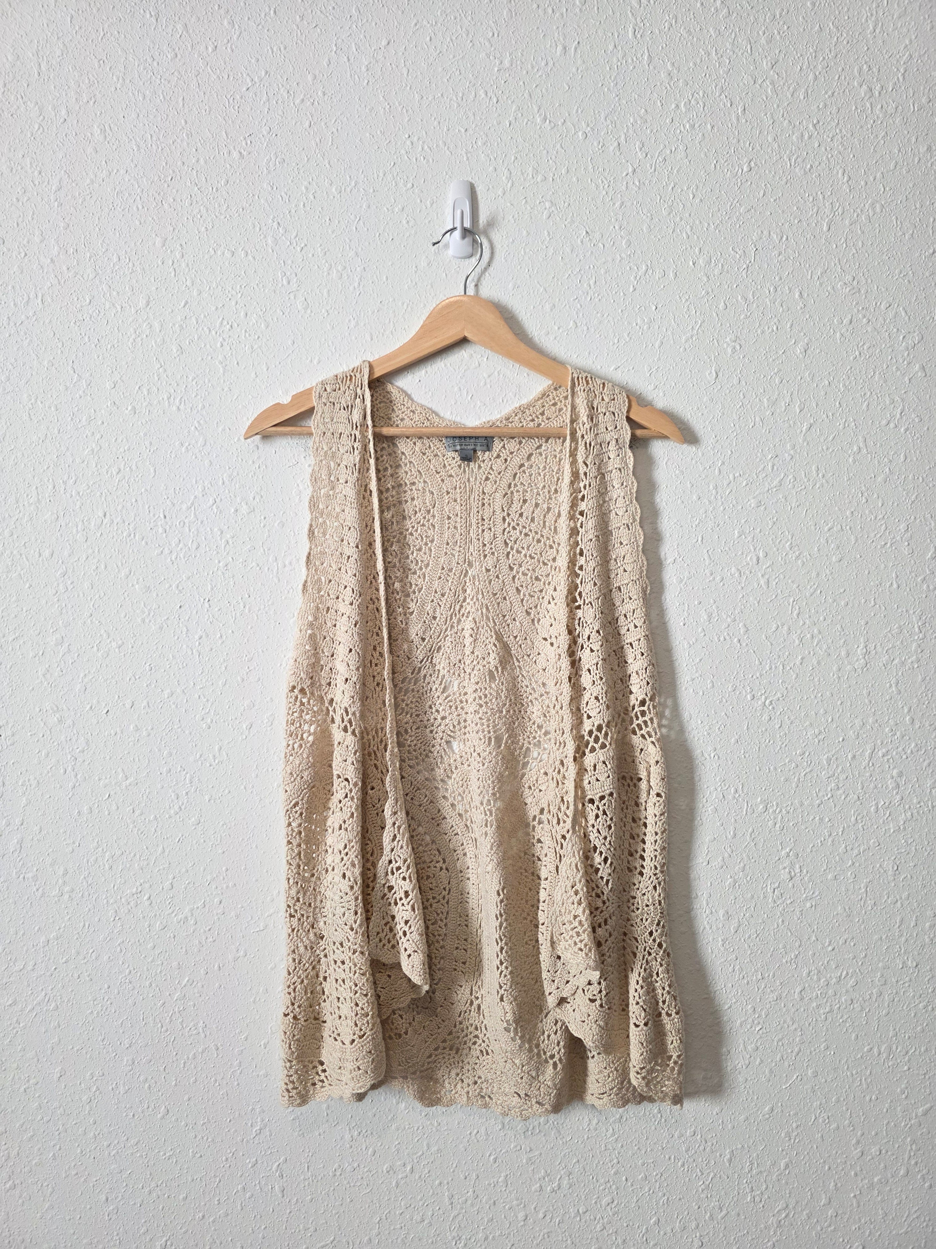 Crochet Knit Open Front Top (S)