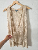 Crochet Knit Open Front Top (S)