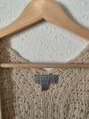 Crochet Knit Open Front Top (S)