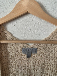 Crochet Knit Open Front Top (S)