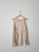 Crochet Knit Open Front Top (S)