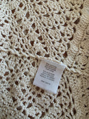 Crochet Knit Open Front Top (S)