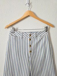 NEW Madewell Wide Leg Striped Jeans (26)