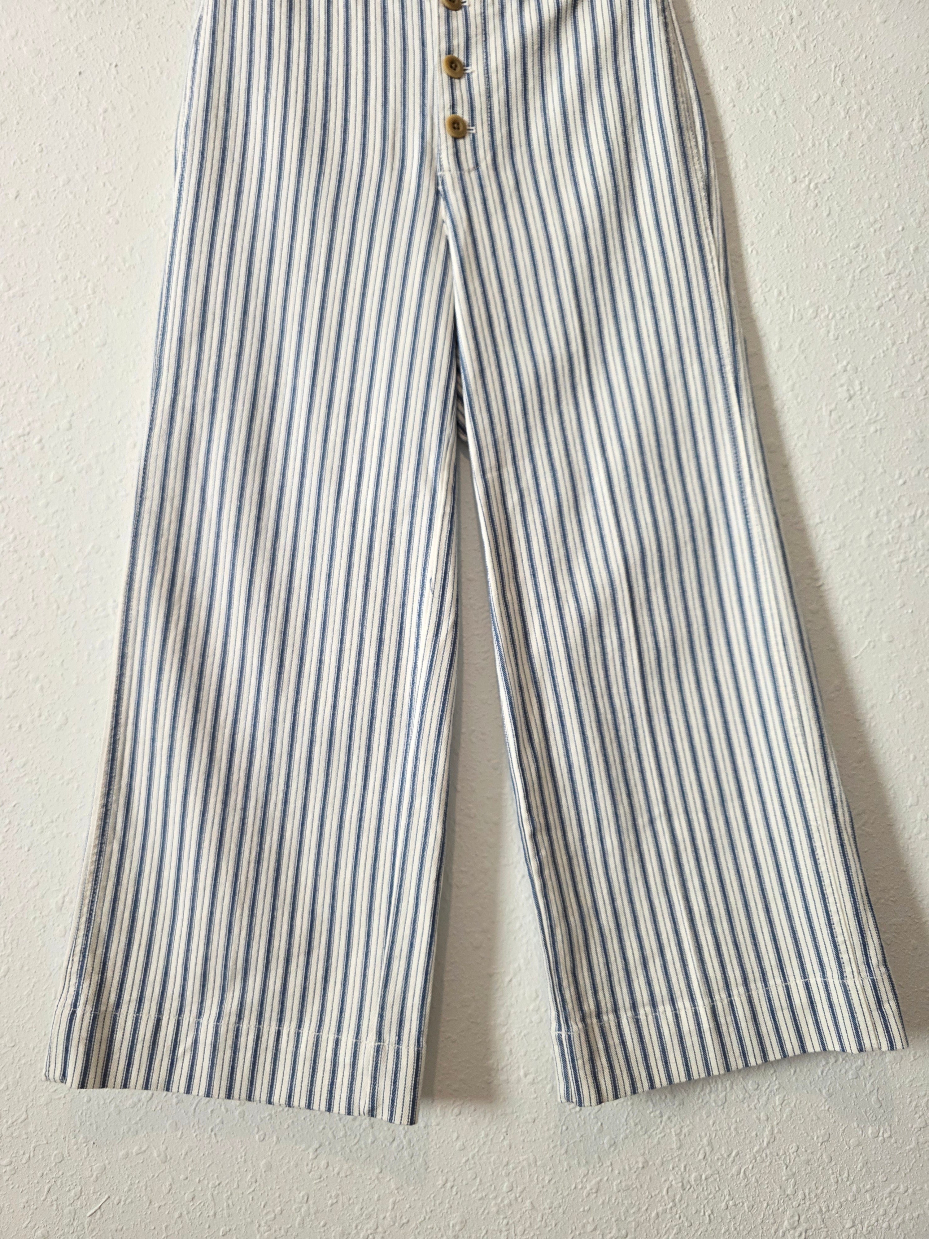NEW Madewell Wide Leg Striped Jeans (26)