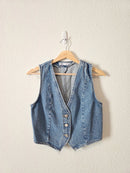 Zara Crop Denim Vest (S)
