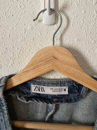 Zara Crop Denim Vest (S)