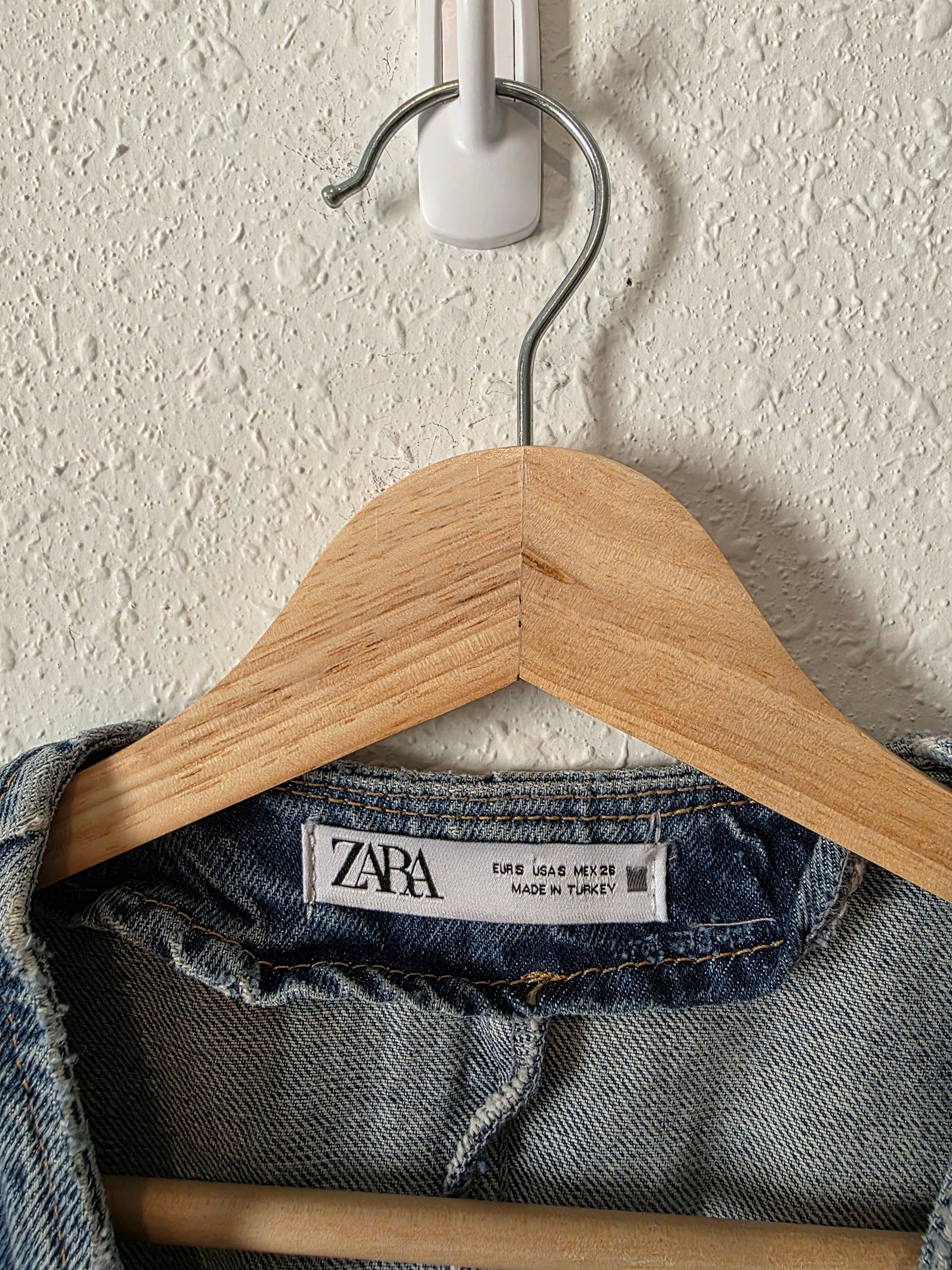 Zara Crop Denim Vest (S)